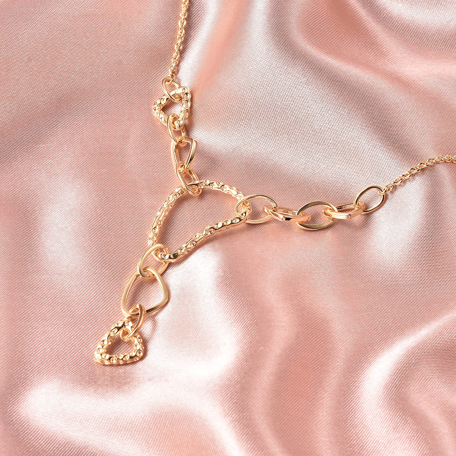 RACHEL GALLEY - Yellow Gold Overlay Sterling Silver Latticework Link Necklace (Size 20), SIlver wt. 11.40 Gms