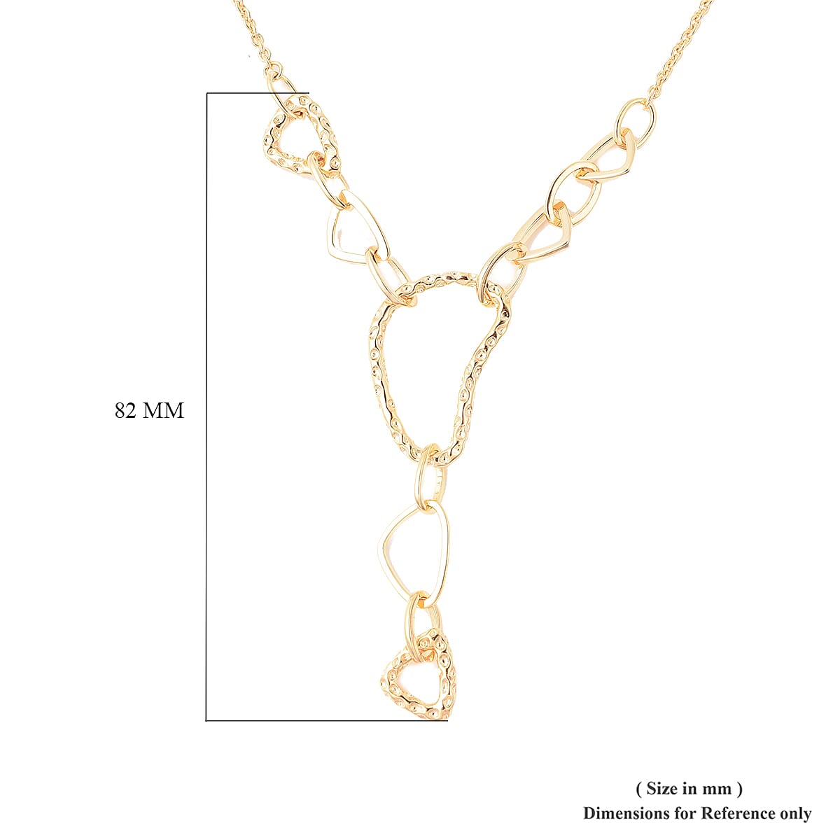RACHEL GALLEY - Yellow Gold Overlay Sterling Silver Latticework Link Necklace (Size 20), SIlver wt. 11.40 Gms