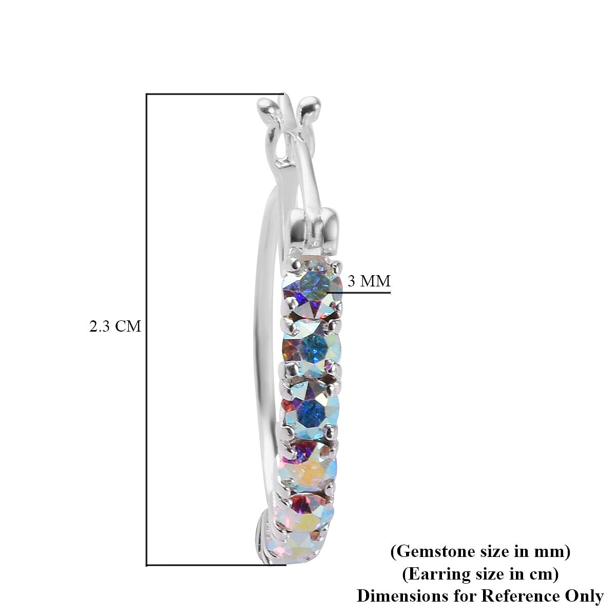 Lustro Stella AB Crystal Hoop Earrings in Sterling Silver