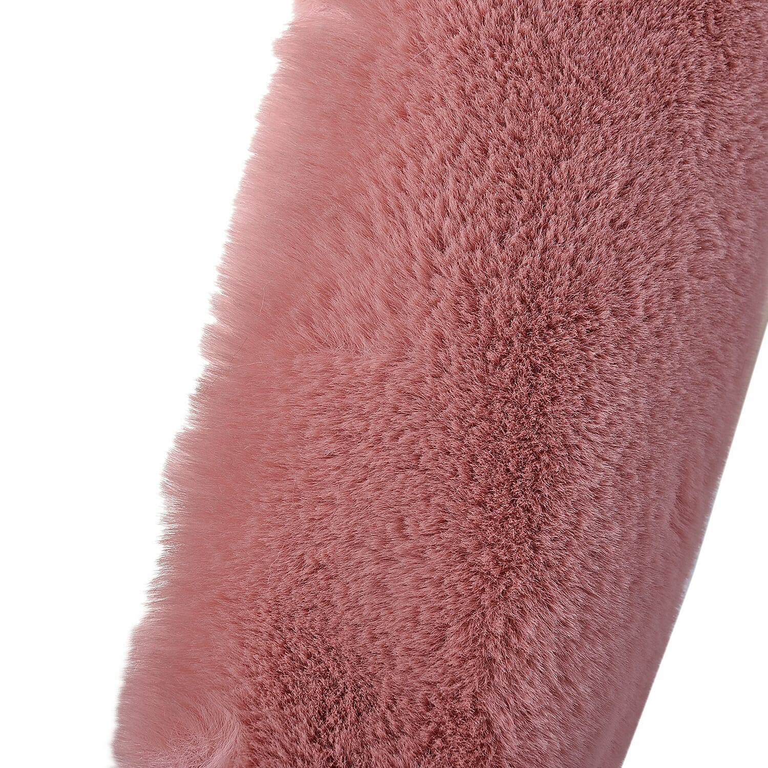 Pink and Burgundy Faux Fur Infinity Scarf (Size 70x15cm)