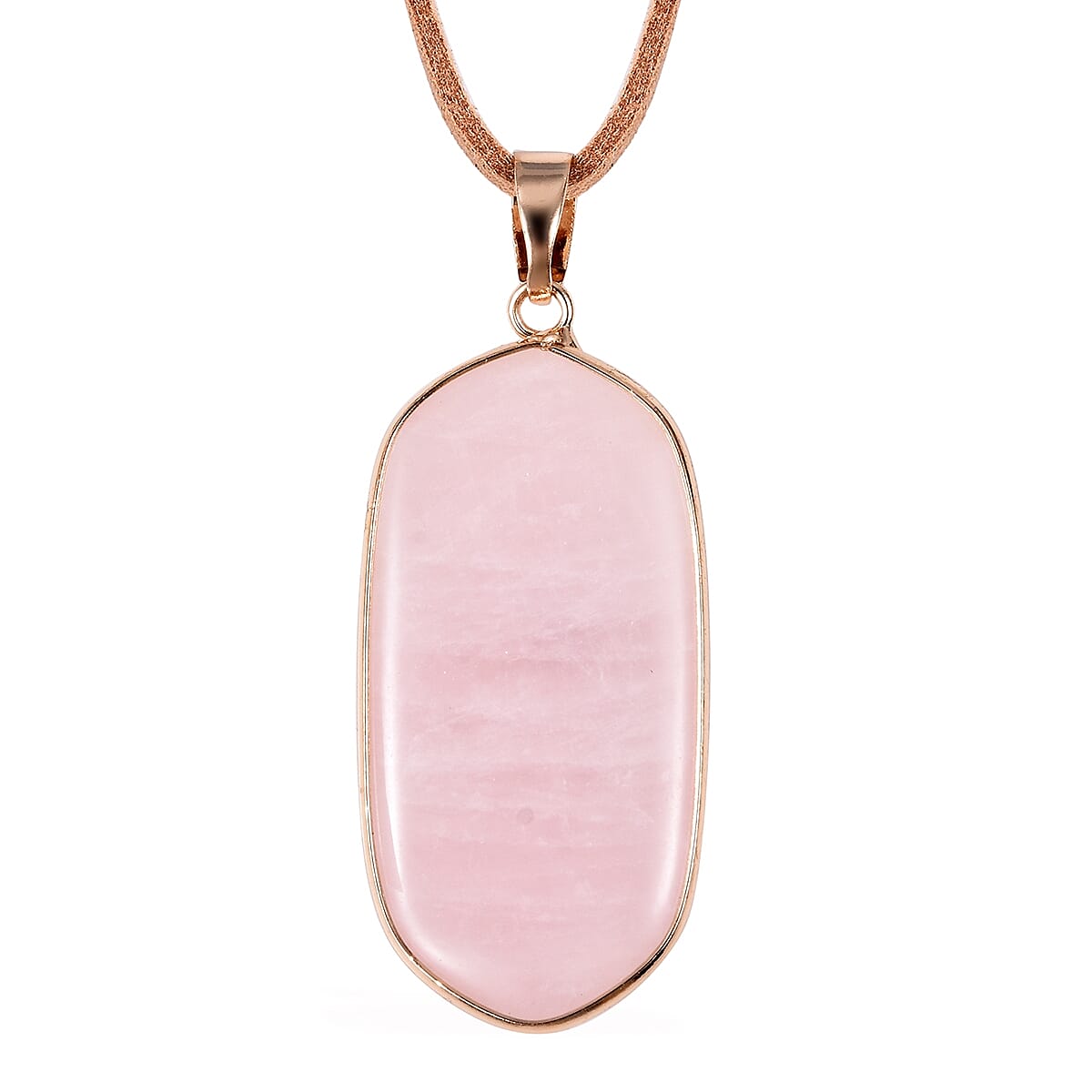 Set of 2 -  Green Aventurine and Rose Quartz Necklace (Size 23 with 2 inch Extender) in Yellow Gold Tone