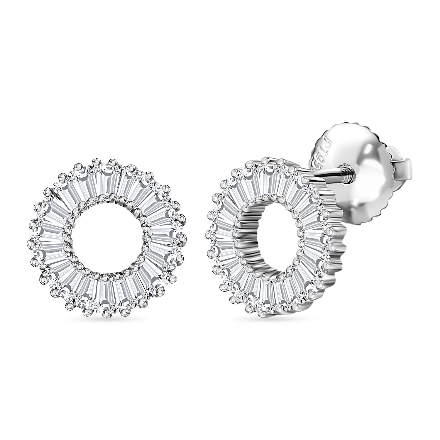 950 Platinum IGI Certified Natural Diamond (VS-E-F) Stud Earrings 0.52 Ct.