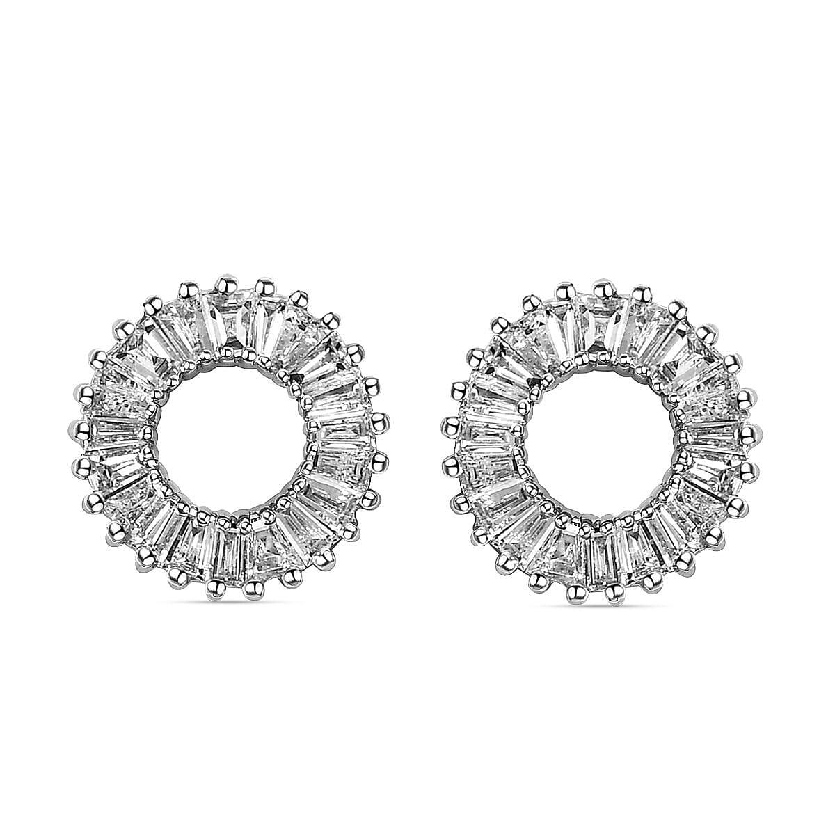 950 Platinum IGI Certified Natural Diamond (VS-E-F) Stud Earrings 0.52 Ct.