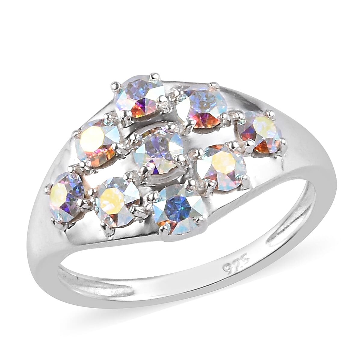 Lustro Stella  AB Crystal Ring in Sterling Silver