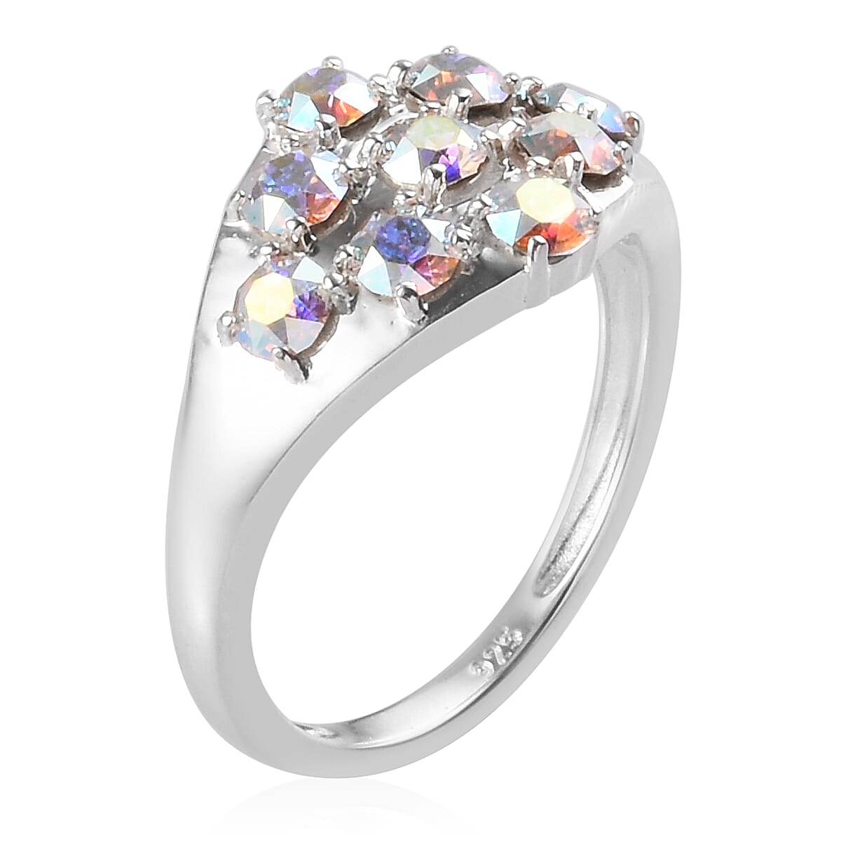 Lustro Stella  AB Crystal Ring in Sterling Silver