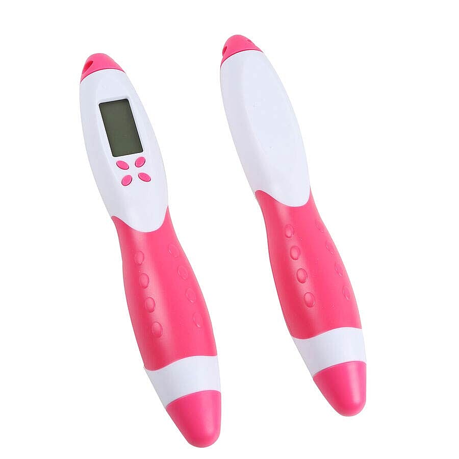 Electronic Counting Skipping Rope in Pink and White