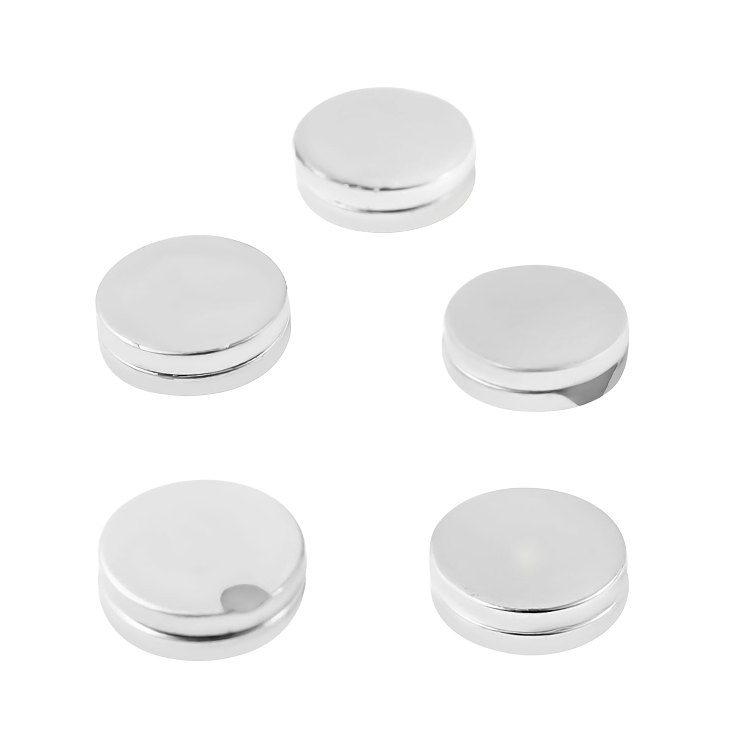 Set of 5 - Magnetic Lock (12mm) in Silver Tone