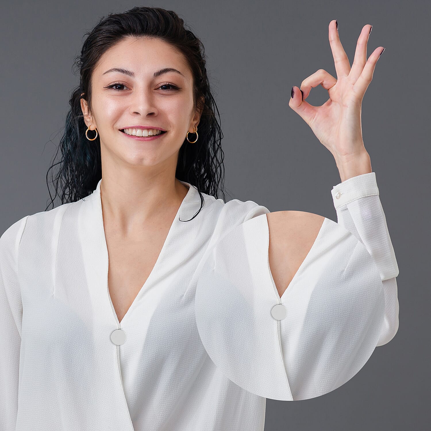 Set of 5 - Magnetic Lock (12mm) in Silver Tone