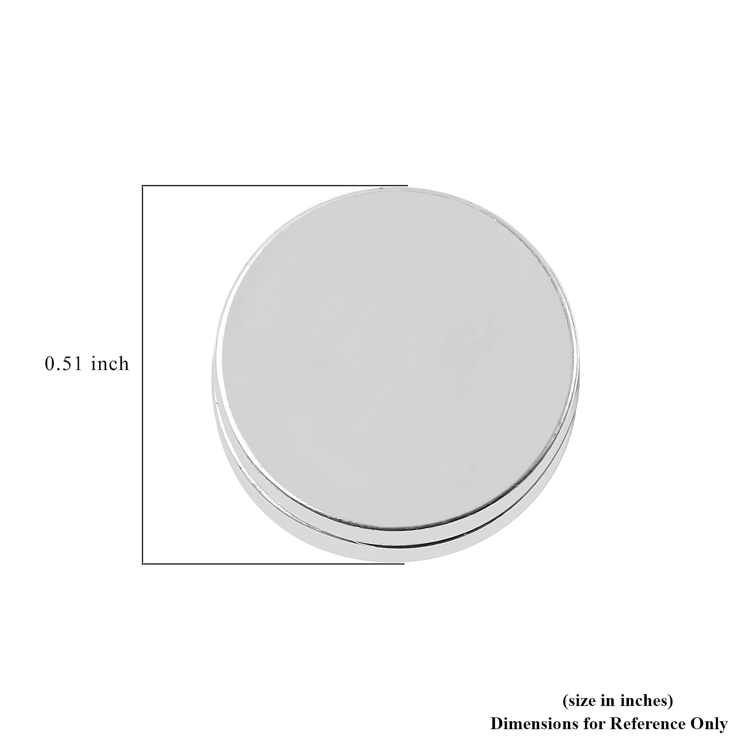 Set of 5 - Magnetic Lock (12mm) in Silver Tone