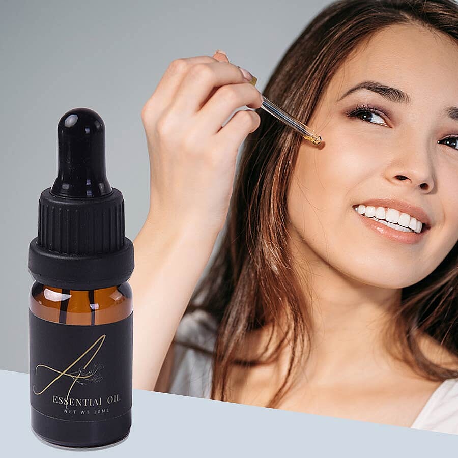 The 5th Season - Glass Cover with Red Agate Gemstone and 10ml Essential Oil in Gift Box (Fragrance English Pear & Freesia)