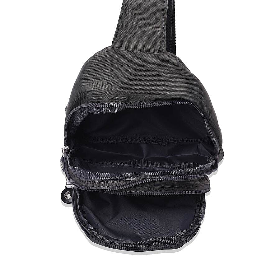 Grey Colour Backpack with Zipper Closure and Adjustable Shoulder Strap (Size 17.5x6x20cm)