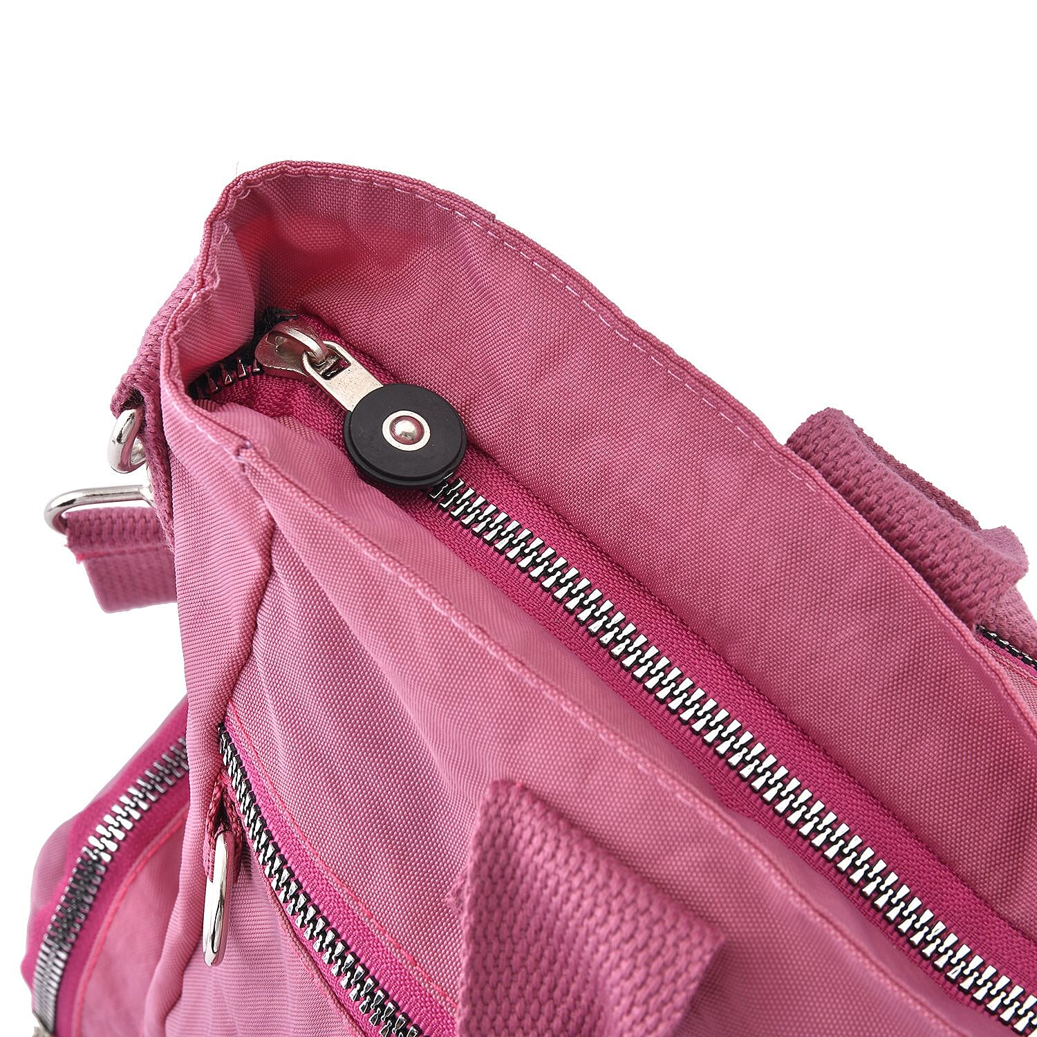 Multi-Pocket Satchel Bag with Detachable Shoulder Strap - Purple