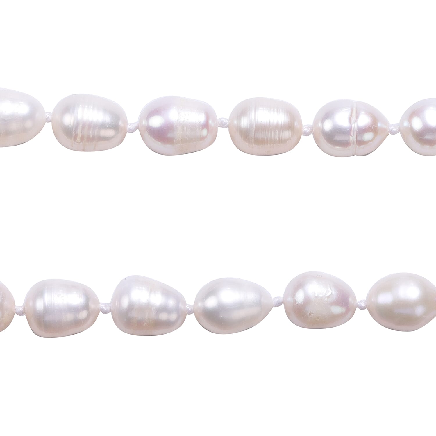 One Time Deal- 2 Piece Set Fresh Water Pearl Earrings and Necklace (Size 20 with 2 inch Extender) in Stainless Steel - White