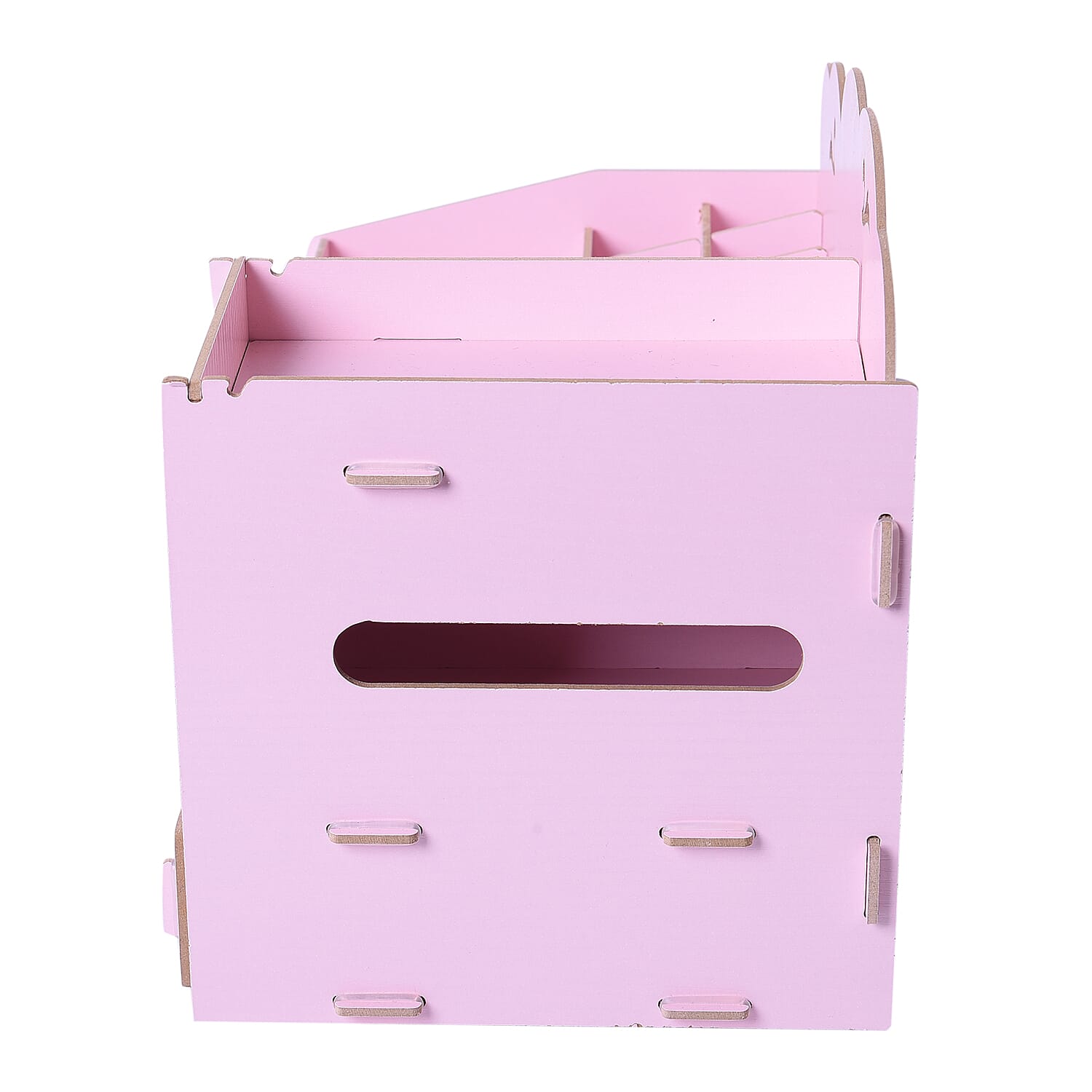 DIY Jewellery and Cosmetic Organiser with Mirror (36x19.5x23cm) - Light Pink