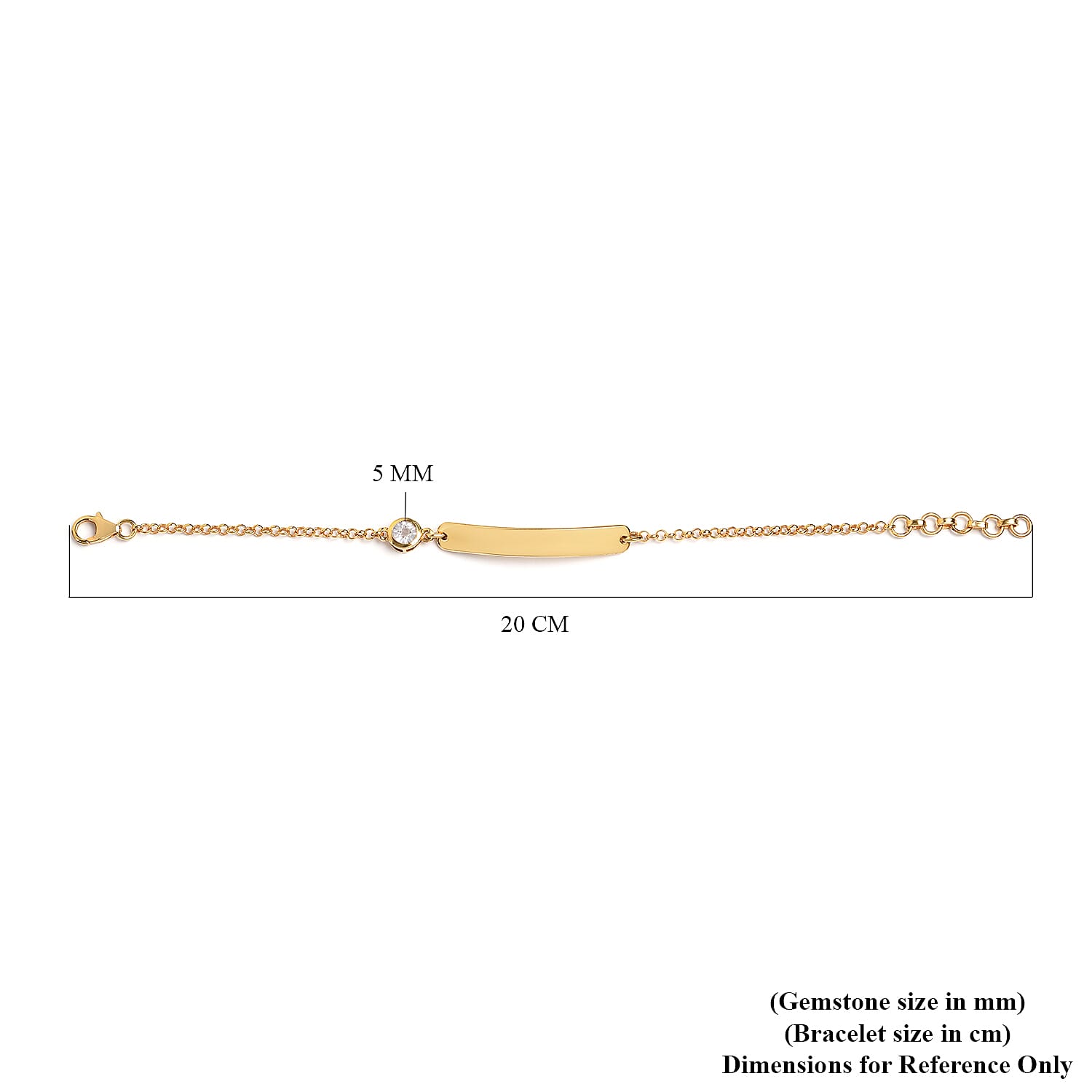 Diamond 14K Gold Overlay Sterling Silver Bracelet (Size 6)  0.015  Ct.