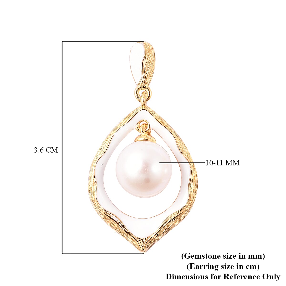 Edison Pearl Drop Earrings in Yellow Gold Overlay Sterling Silver