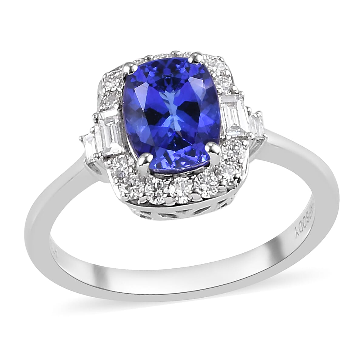 RHAPSODY 950 Platinum AAAA Tanzanite and Diamond Ring 1.75 Ct.