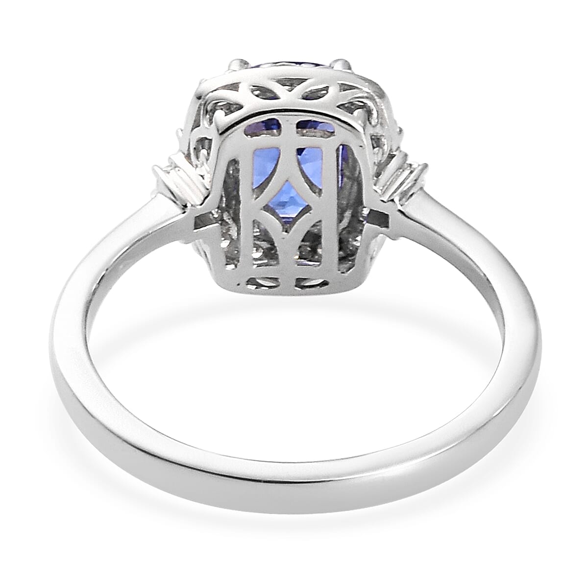 RHAPSODY 950 Platinum AAAA Tanzanite and Diamond Ring 1.75 Ct.