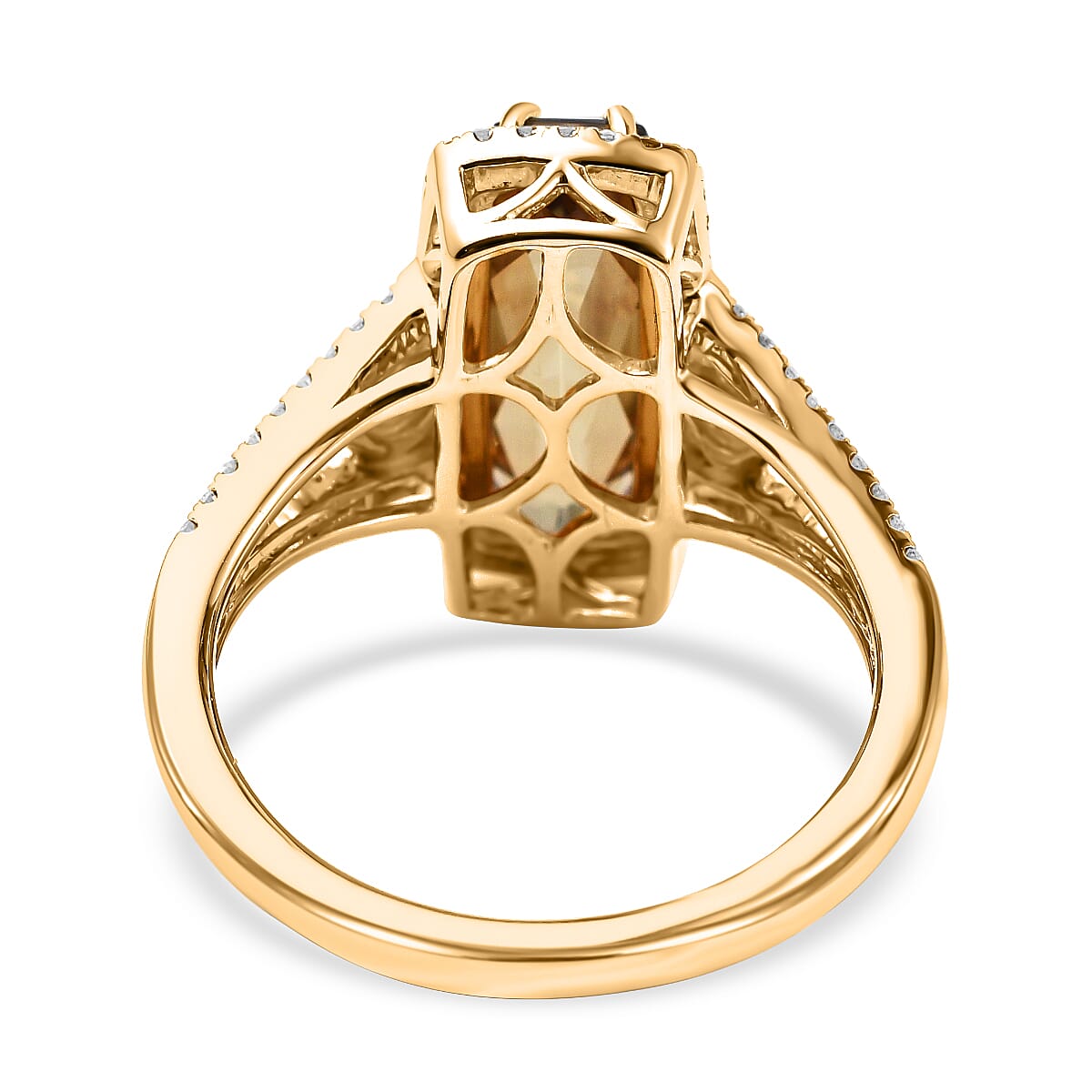 Collectors Edition- ILIANA 18K Yellow Gold Turkizite and Diamond Ring 4.40 Ct, Gold wt. 6.59 Gms