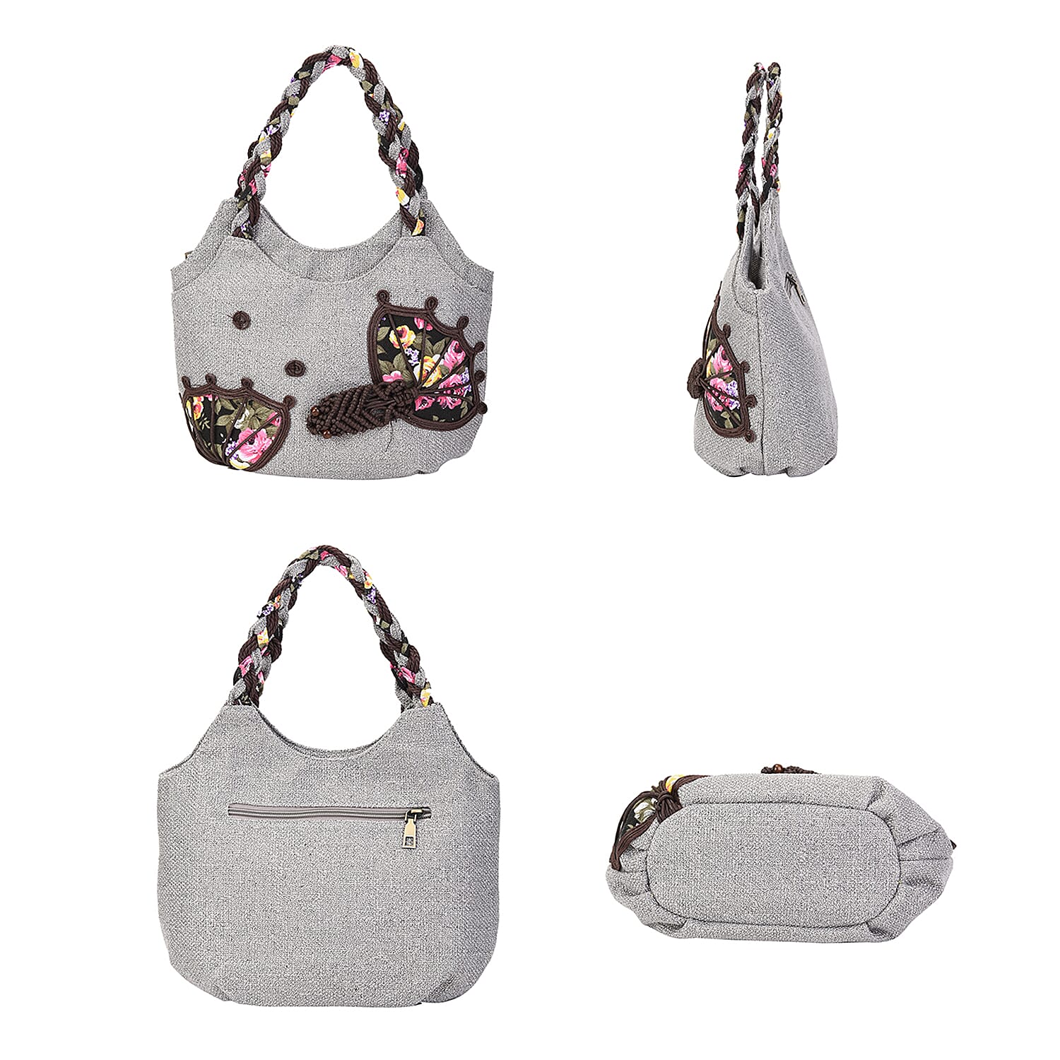 EThnic Bag Collection  size/Profile tote bag wall (exterior) Jute Lining (interior) polyester