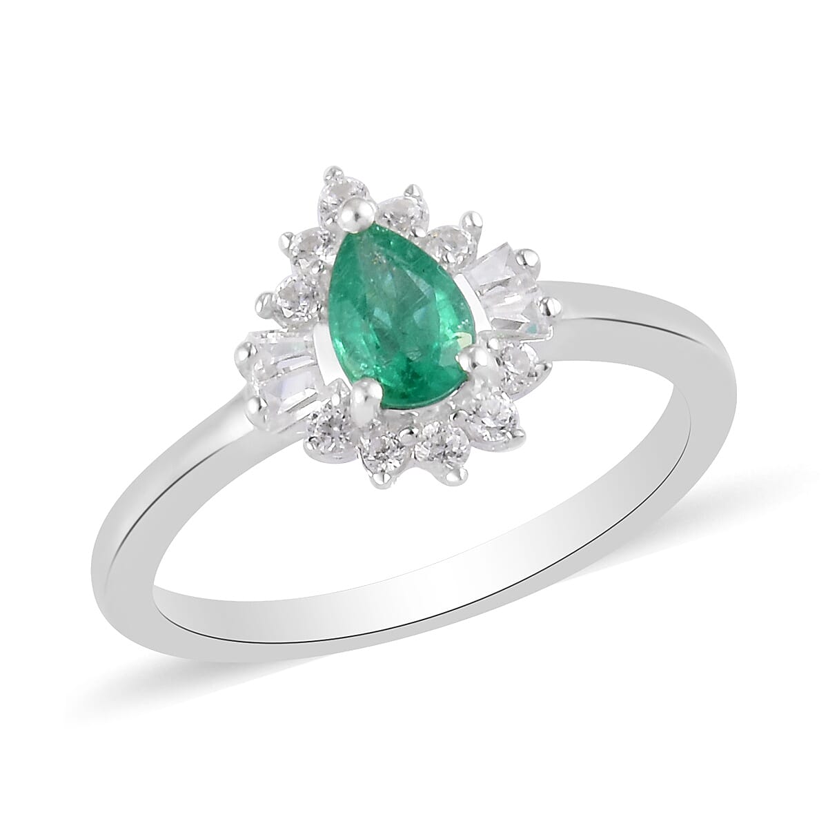 Kagem Zambian Emerald Floral buy Ring