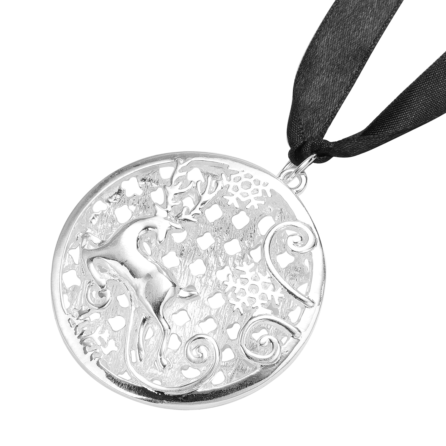 RACHEL GALLEY - Reindeer Theme Charm in Silver Tone