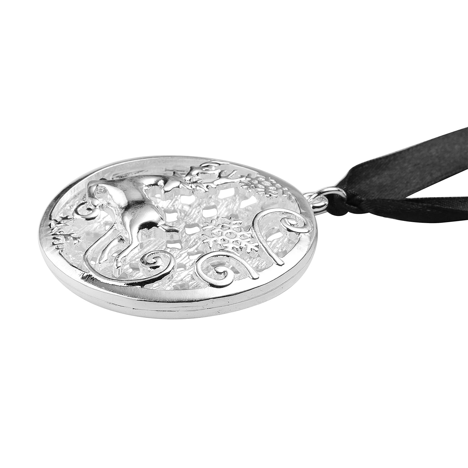 RACHEL GALLEY - Reindeer Theme Charm in Silver Tone