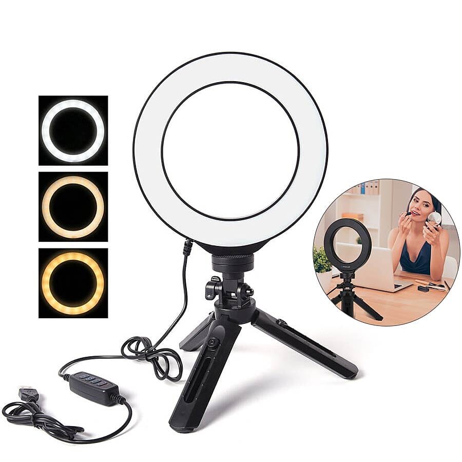 3 Modes Dimmable LED Ring Light with Tripod Stand