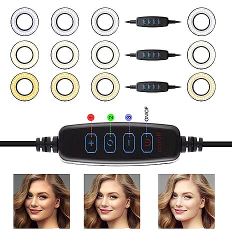 3 Modes Dimmable LED Ring Light with Tripod Stand