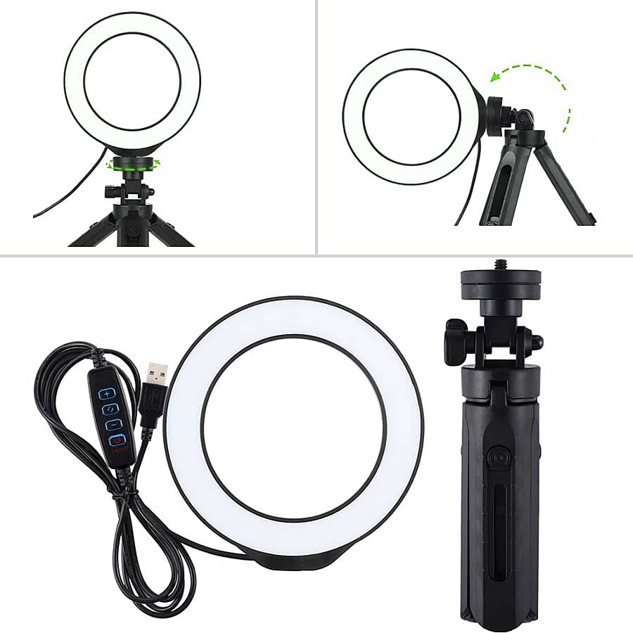 3 Modes Dimmable LED Ring Light with Tripod Stand