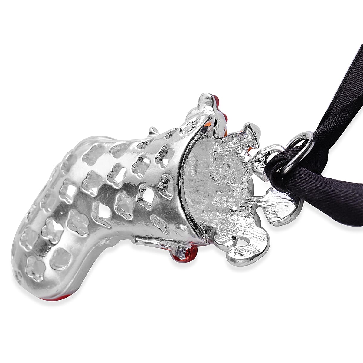 RACHEL GALLEY - Christmas Stocking Enamelled Charm in Silver Tone