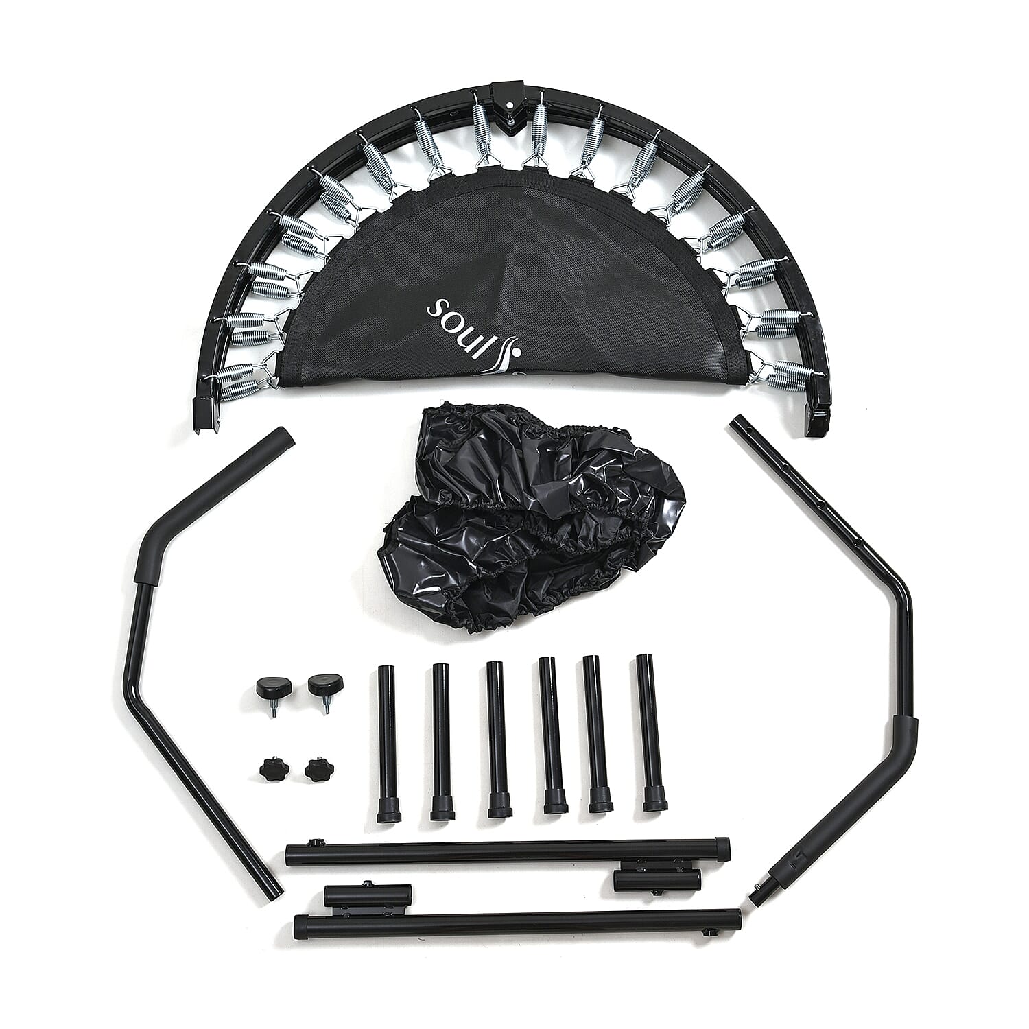 Foldable Trampoline (With Adjustable Handle Size) Maximum Weight Capacity 150kg- Black