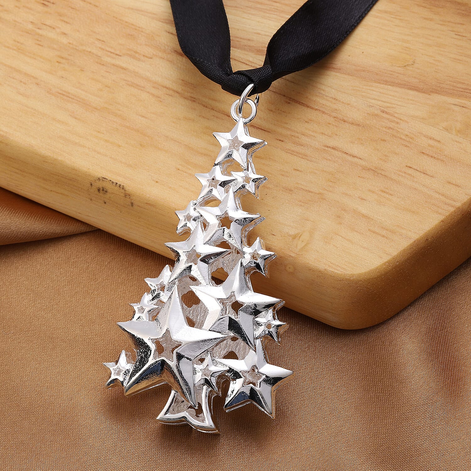 RACHEL GALLEY - Christmas Tree Charm in Silver Tone