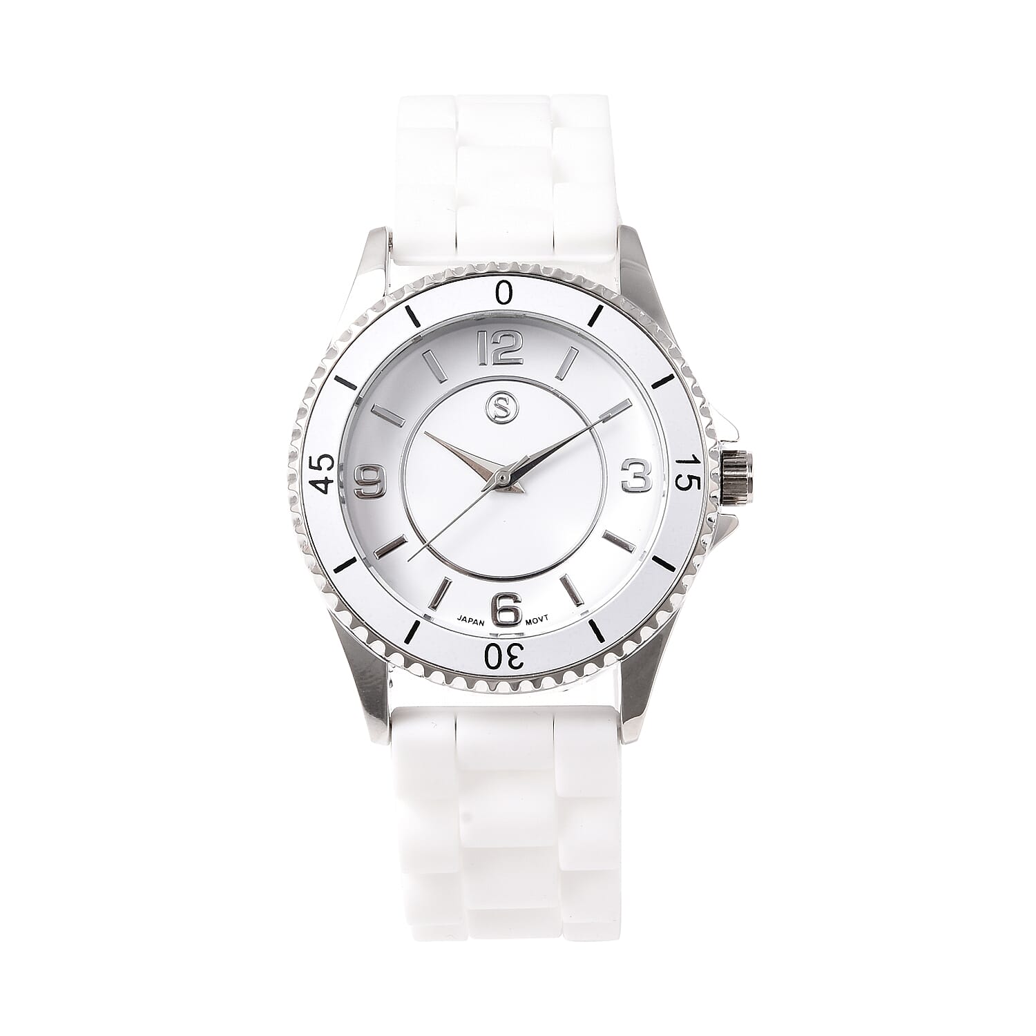 Set of 3 - STRADA Japanese Movement Watches - White, Black and Blue