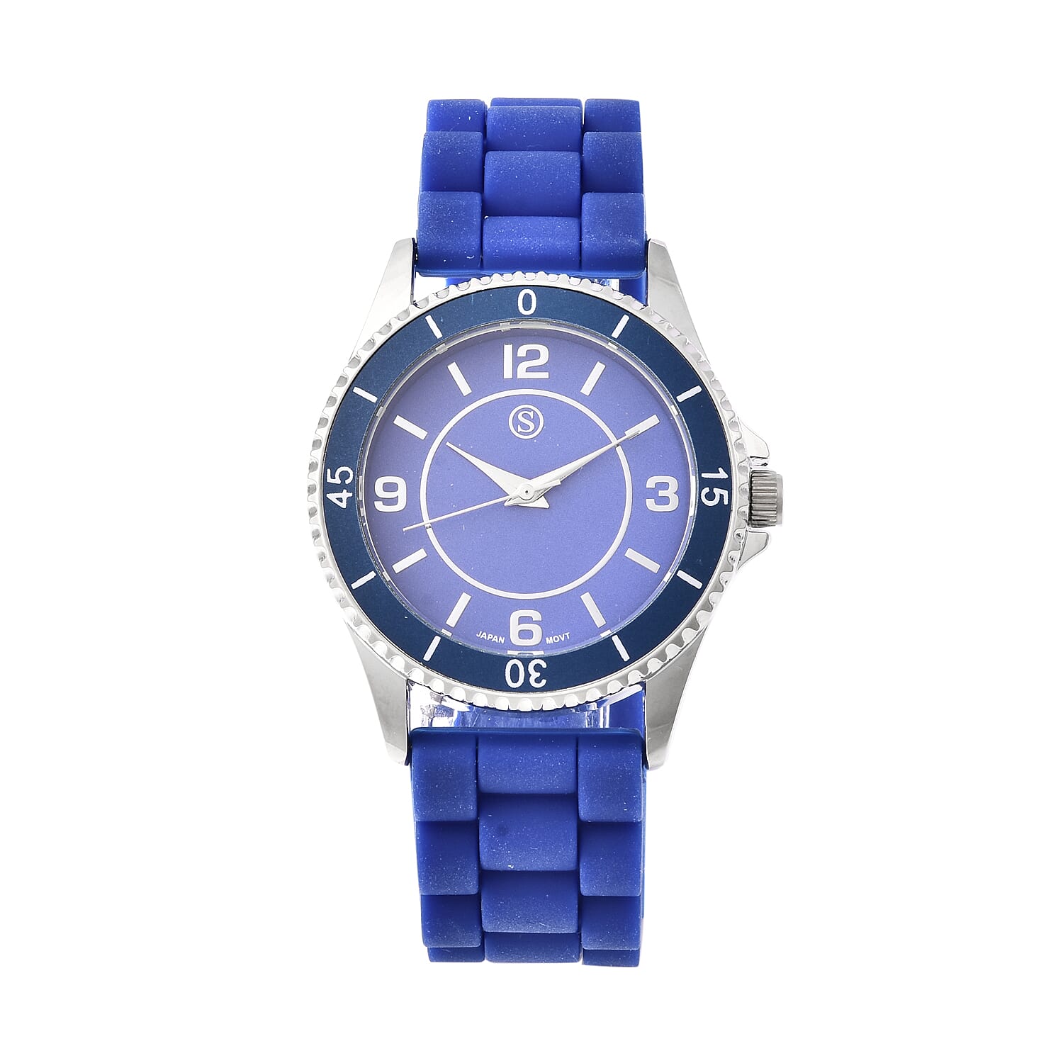 Set of 3 - STRADA Japanese Movement Watches - White, Black and Blue