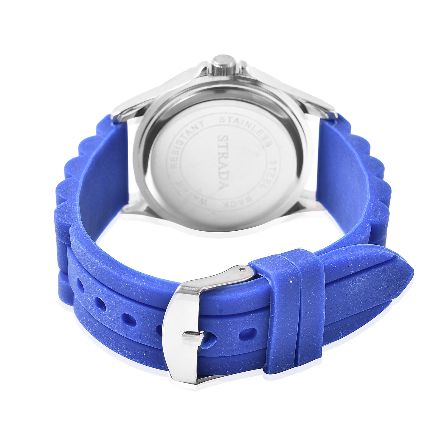 Set of 3 - STRADA Japanese Movement Watches - Blue, Pink and  Black