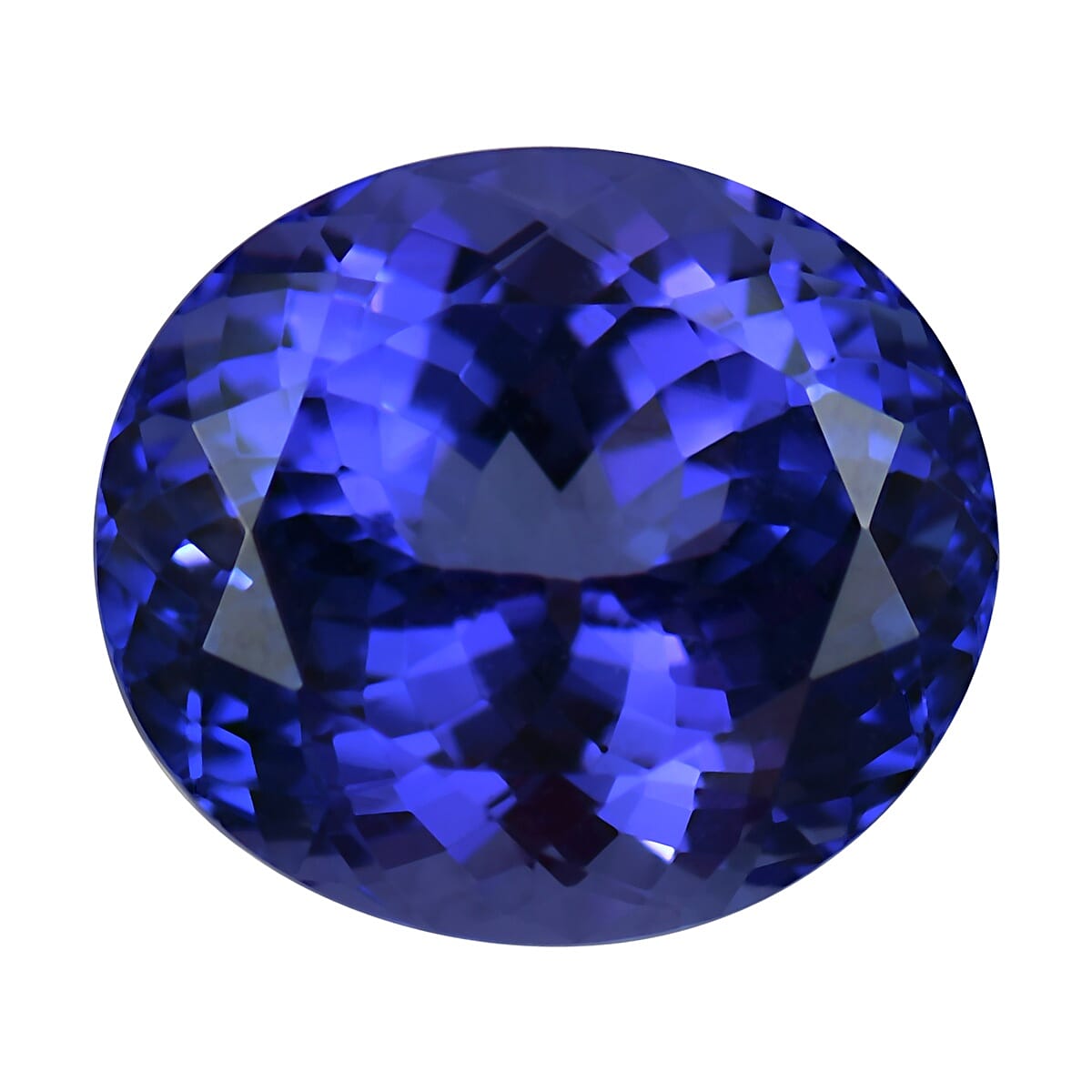 IGI Certified AAAA Tanzanite Oval Mixed Cut 12.76x11.29x8.40mm 8.95Cts