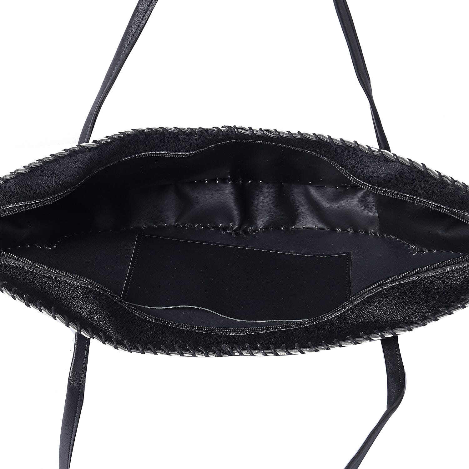 Butterfly-Shaped Water Resistant Tote Bag in Kaleidoscope Black Print