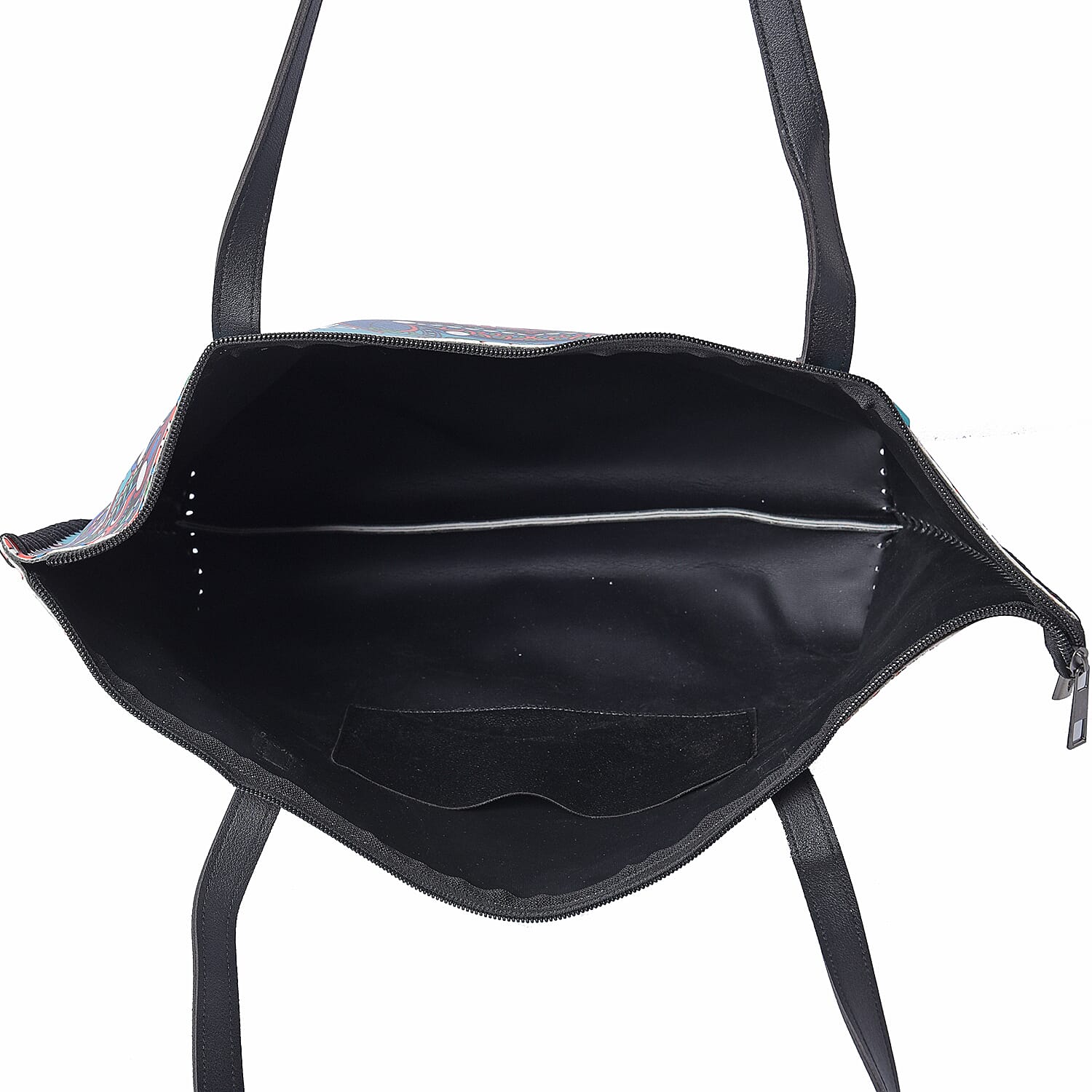 2 Piece Set - Totem Pattern Tote Bag (45x9x33cm) and Clutch Bag (20x10cm) - Multi Colour