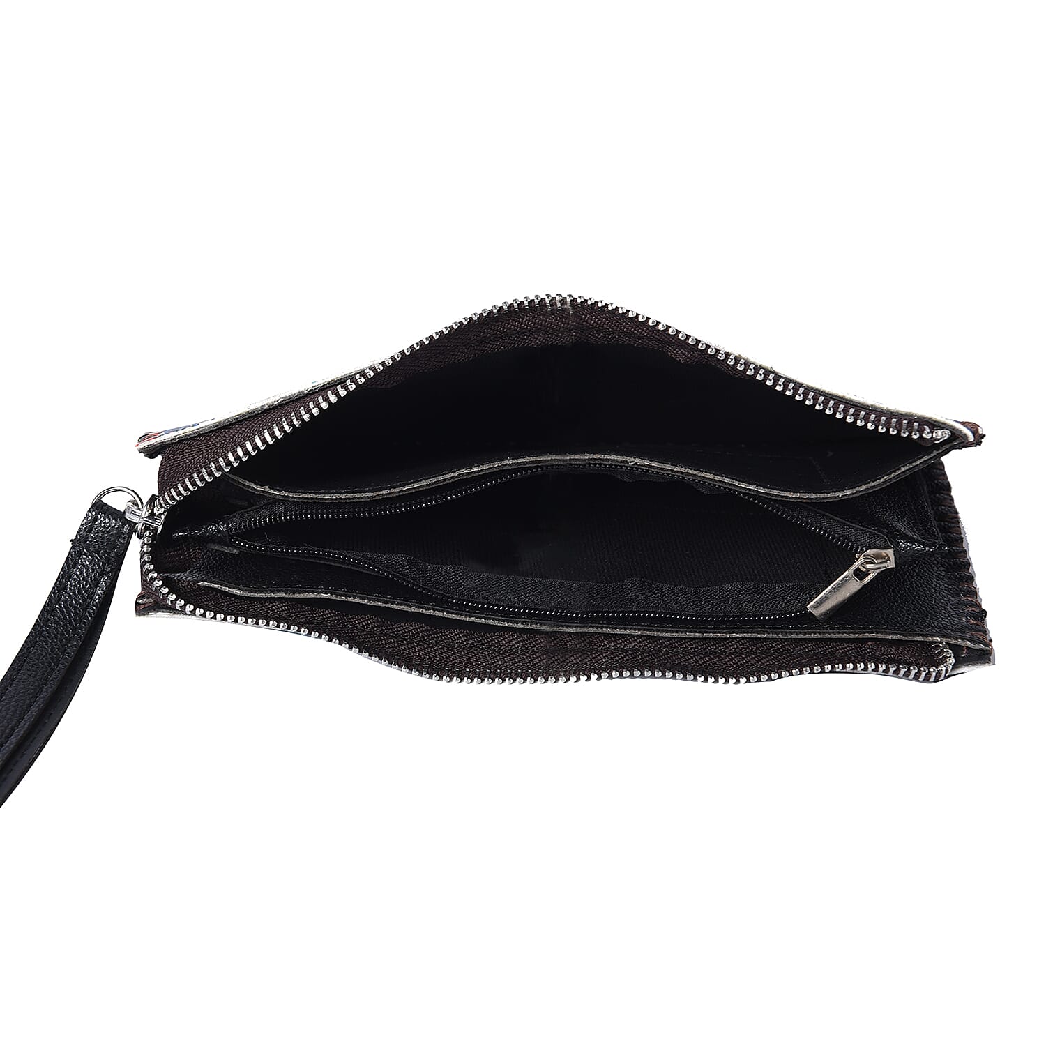 2 Piece Set - Totem Pattern Tote Bag (45x9x33cm) and Clutch Bag (20x10cm) - Multi Colour