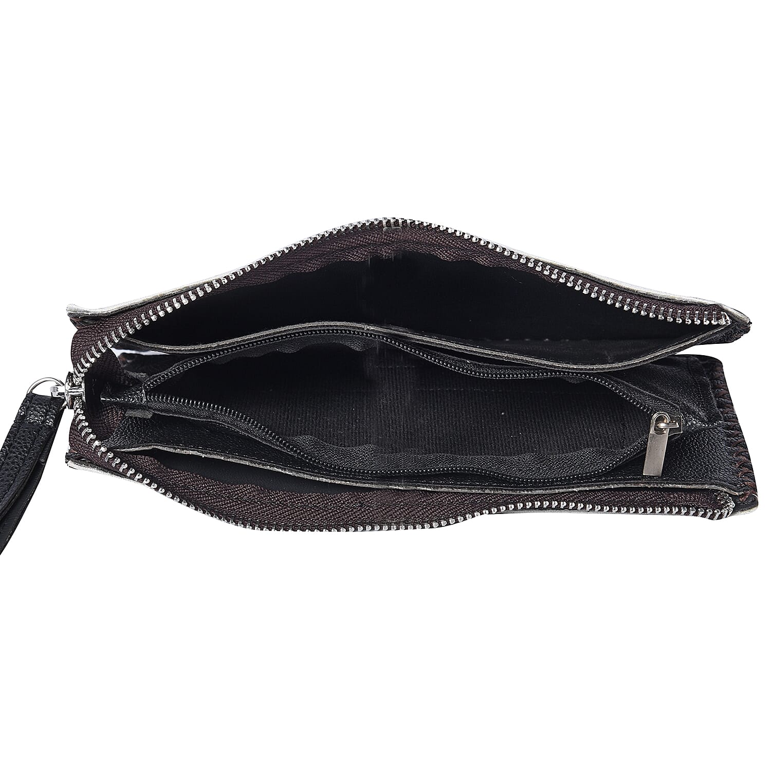 2 Piece Set - Ancient Pattern Tote Bag (45x9x33cm) and Clutch Bag (20x10cm) - Dark Green