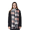 Plaid Pattern Wool Scarf with Fringes (Size 30x170+8cm) - Black, Pink and Grey