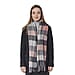 Plaid Pattern Wool Scarf with Fringes (Size 30x170+8cm) - Black, Pink and Grey