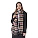 SUPER SOFT Plaid Pattern Wool Scarf with Fringes (Size 30x170+8cm) - Black and Brown