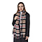 SUPER SOFT Plaid Pattern Wool Scarf with Fringes (Size 30x170+8cm) - Black and Brown