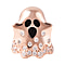 Charmes De Memoire Halloween Simulated Diamond Ghost Charm/Pendant in Rose Gold Plated Sterling Silver