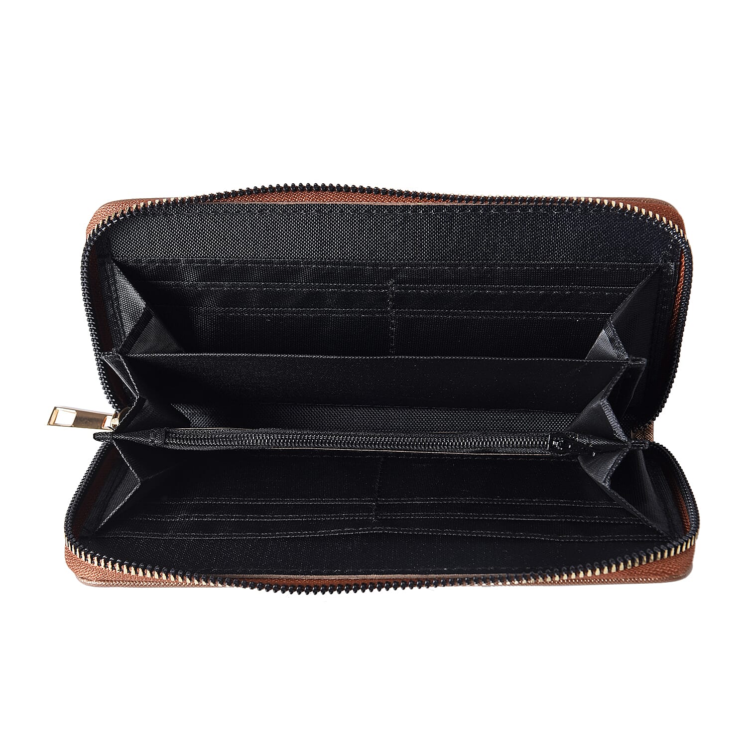 Shimmer Bronze RFID Long Clutch Wallet