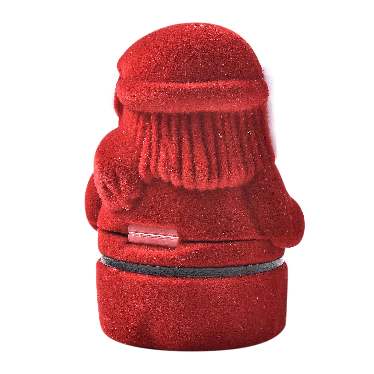 Set of 2 - Santa Claus Velvet Ring Box in White and Red Colour (Size 6x4cm)