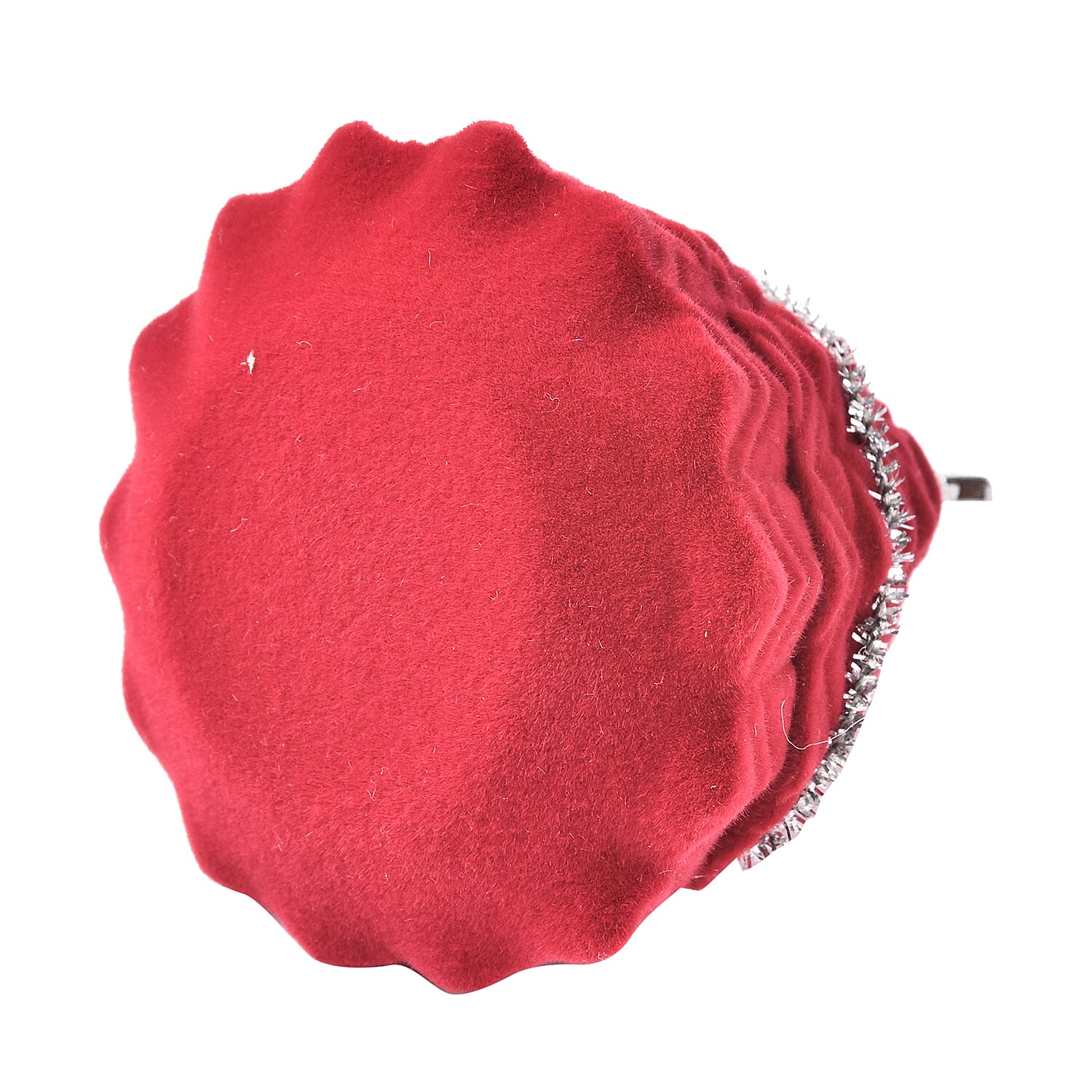 Set of 2 - Star Christmas Tree Velvet Ring Box in Red and Green Colour (Size 6x4cm)