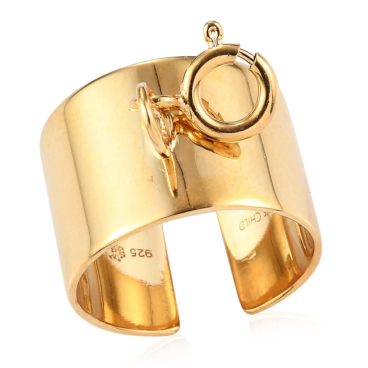 Sundays Child 14K Gold Overlay Sterling Silver Open Back Ring